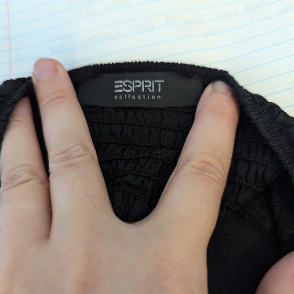 Esprit Black Ruffled Halter Top - Picture 3 of 5